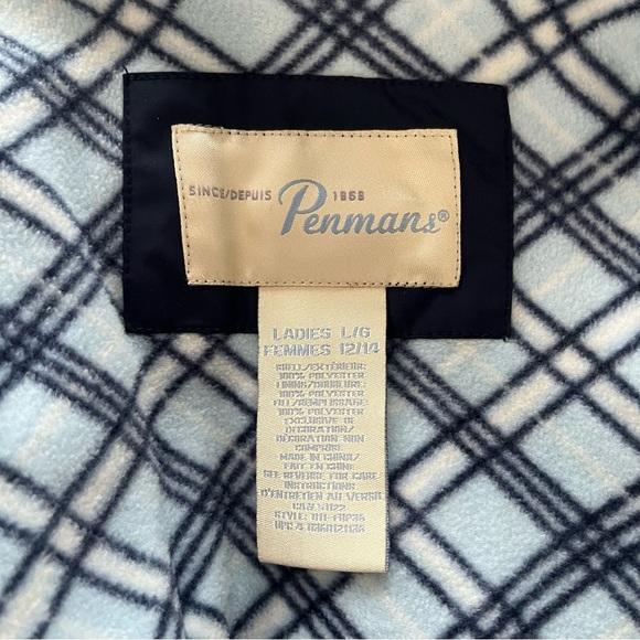 Penmans navy blue with pile lining , pockets, zipper and snap closure size large - Picture 7 of 11